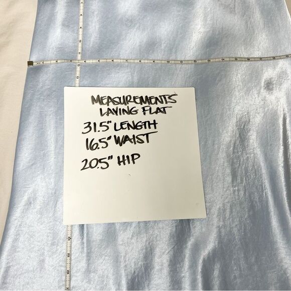 Babaton for Aritzia Women’s Size 16 Slip Midi Skirt Japanese Satin Light Blue - Picture 15 of 16